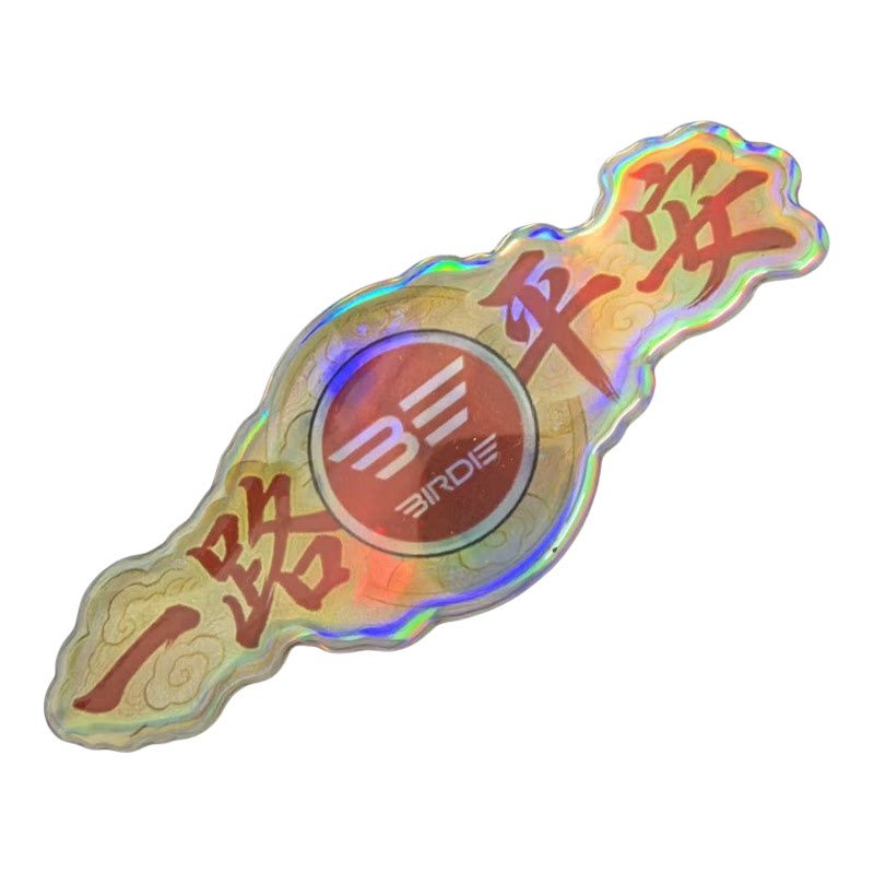 适配小鸟电动摩托车贴纸反光七彩3d立体水晶滴胶电动车自粘装饰贴
