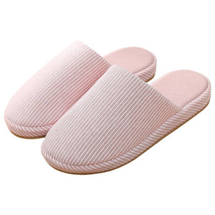 日式布艺棉拖家居拖鞋女2025新款秋冬季室内防滑木地板拖鞋男四季