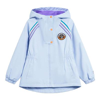 李宁女童新款加绒外套运动风衣