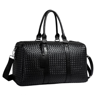 Cnoles Katbee旅行包男欧美风大容量手工编织行李袋女商务手提包