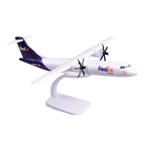 1:100联邦快递ATR72仿真货机模型拼装飞机航模民航FEDEX礼品27cm