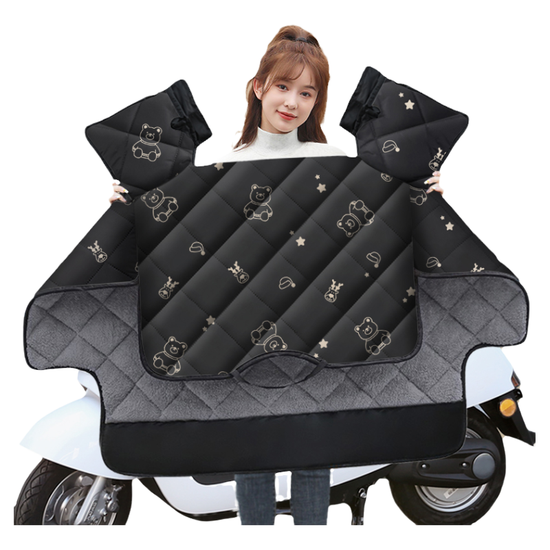 雅迪专用电动车挡风被冬季加绒加厚电瓶摩托车冬天防风罩防雨新款