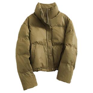 纯色立领短款加厚保暖外套宽松显个高长袖百搭女装羽绒服H454