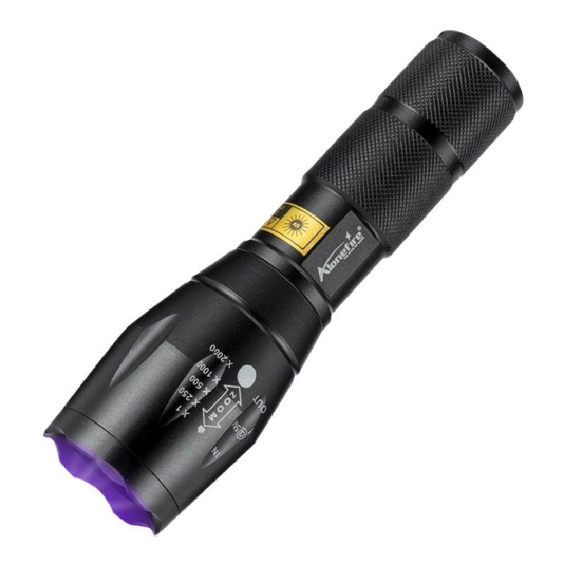 usb紫光充电大功率强光手电筒