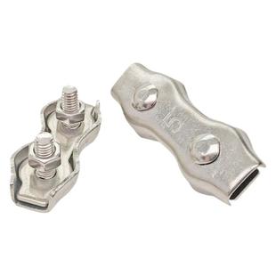 304不锈钢钢丝绳锁扣夹头卡扣收紧器双夹单夹固定器自锁扣拉紧器