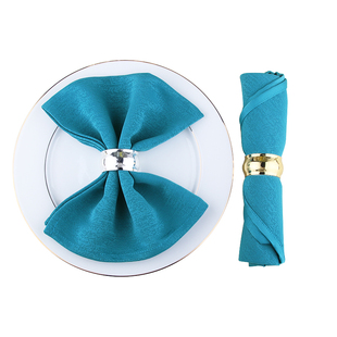 酒店高级橙色口布餐桌擦嘴布餐巾扣环西餐会所折花席巾垫布餐巾布