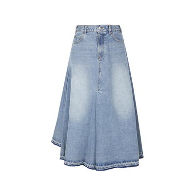 JNBY/江南布衣春秋半身裙A字牛仔伞裙棉质挺阔柔软通勤5O7D14970