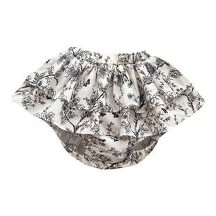 婴儿夏季包臀裙女宝宝碎花可爱超萌半身裙蓬蓬裙裤女童花边包屁裤