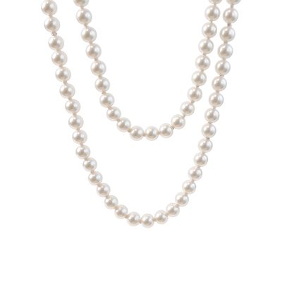 仿真珍珠项链配旗袍女长款新中式