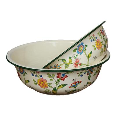 特厚搪瓷脸盆芳香和面盆铁盆洗pp消毒奶瓶衣物盆洗菜怀旧餐厅家用