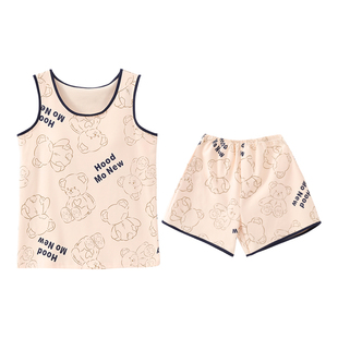 带胸垫一体背心睡衣女夏舒适棉薄款无袖大码家居服夏天可外穿套装