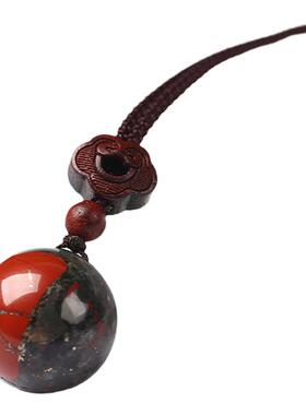 诗情男女士龙血石鸡血石项坠项链