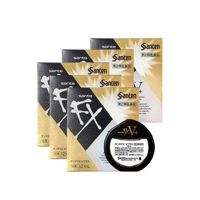 日本直邮参天FX金色眼药水V+新版清凉滴眼液12ml*5瓶缓解眼疲劳