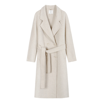 TAKIYAS SHOP羊毛桑蚕丝百搭长款双面