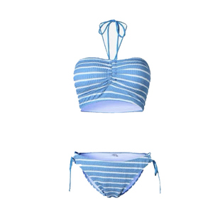 AYSTUDIO2025新款比基尼性感纯欲风条纹挂脖度假泡温泉分体泳衣女