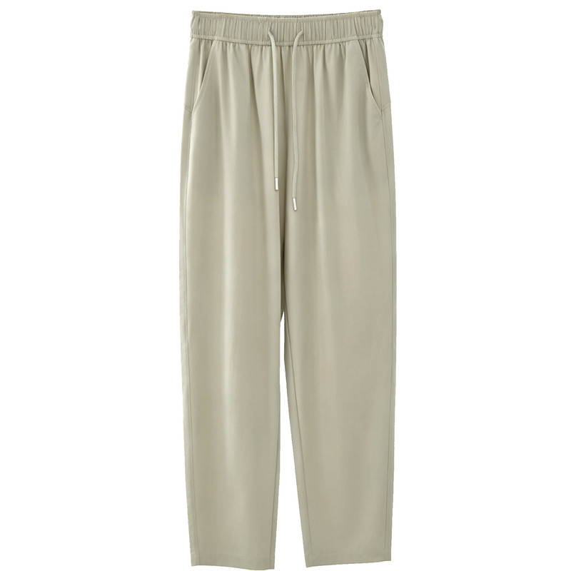 2026夏新款薄速干防晒裤女士松紧高腰透气冰感九分冰岛裤