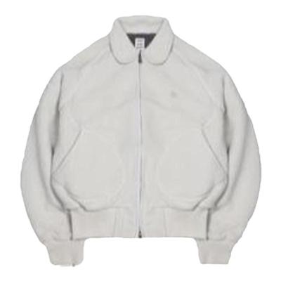 eihey诶嘿秋冬新款简约娃娃领摇粒绒百搭短款羊羔毛休闲拉链外套