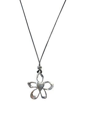 曼谷花园~波西米亚风镂空花朵项链复古皮绳毛衣链卫衣链2025新款