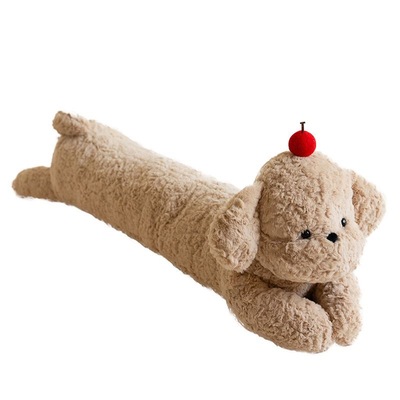 樱桃泰迪长条狗抱枕毛绒公仔