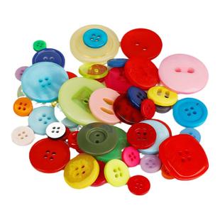 混装彩色树脂纽扣DIY手工制作服装辅料儿童纽扣画材料扣饰品配件