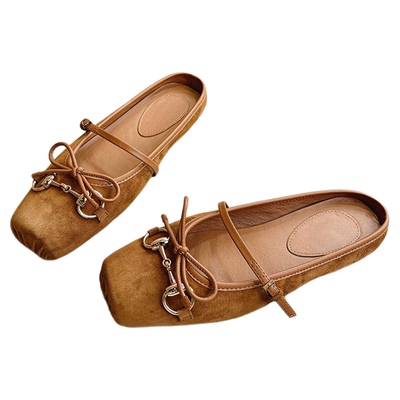 头老花芭蕾舞鞋女2025新款半拖