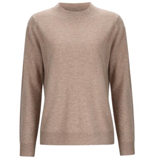 皮皮狗秋冬新款半高领针织女士纯羊绒套头打底羊绒衫毛衣