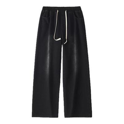 加厚青少年美式复古水洗牛仔长裤