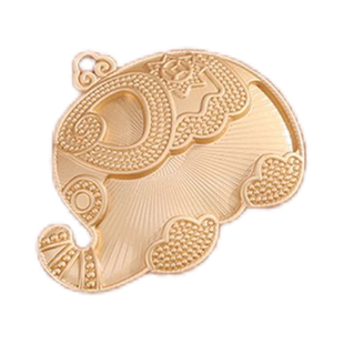 宋锦diy底托生肖手工动物吊坠压襟底胚凹槽挂件双面挂饰配件饰品