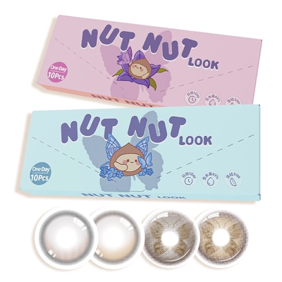 坚果力美瞳坚韧泪光日抛10片隐形眼镜大直径官方正品nutnutlook