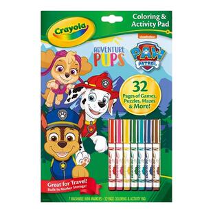 Crayola绘儿乐填色游戏画册贴纸套装儿童过生日礼物含水彩笔