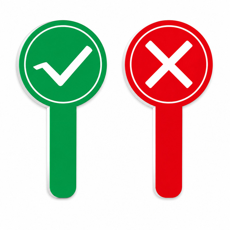 双面对错牌打分牌手举牌桃黑黑应援棒举牌道具打分神器手持答案牌