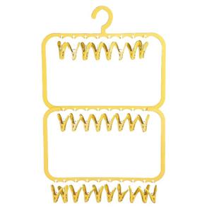 多功能多夹子衣柜收纳衣架阳台防风袜子晾晒塑料晾衣架子婴儿宝宝