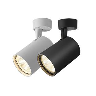 明装射灯店铺商用小吸顶式轨道灯家用聚光LED天花灯可调角度筒灯