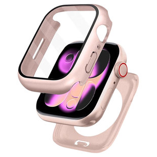 适用applewatchs11保护壳苹果s10手表壳iwatch11保护套S9壳膜一体全屏钢化膜S8/7全包防摔表套表壳防水表盘