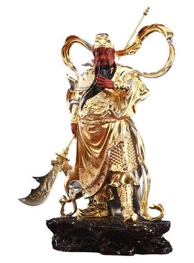 台湾纯铜贴金韦陀菩萨护法伽蓝像