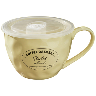 家用早餐杯办公室陶瓷酸奶燕麦杯大容量马克杯可微波炉加热喝水杯