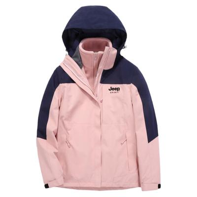 吉普2025新款三合一可拆卸户外冲锋上衣女款防风防水男士外套定制