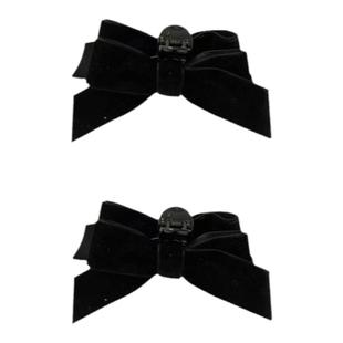王心凌同款黑色丝绒蝴蝶结发抓小号气质刘海发夹女夏季公主头抓夹