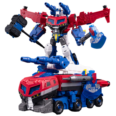 变形擎天车柱维修队长机器人模型