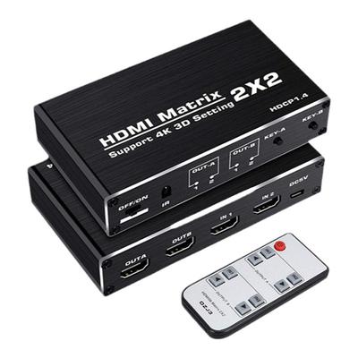 睿稳HDMI2进2出矩阵4K高清