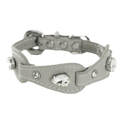 arc宠物项圈镶嵌锆石皮革时尚