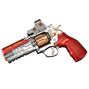 儿童玩具枪声光喷雾左轮手枪冒烟火发光旋转震动3-4岁2男孩礼物