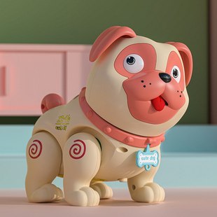 儿童电动玩具宠物狗卡通会喷雾放屁神器哈巴狗唱歌跳舞萌趣娃可哄