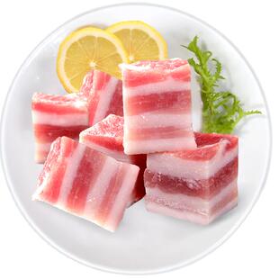 顺丰上门金锣白猪去皮五花肉块谷饲白猪冷冻免切红烧肉食材500g*4