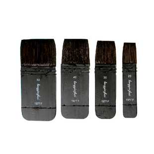 松鼠毛平头板刷水彩画笔排刷软毛排笔便携大小刷子刷直板画刷实木