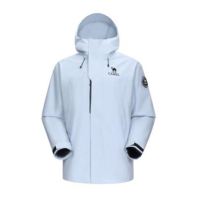 骆驼远山蓝王者凯甲ICON冲锋衣男女三合一防风防水登山服蓝色外套