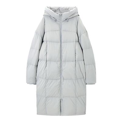 TKYSHOP连帽长款鹅绒服保暖御寒