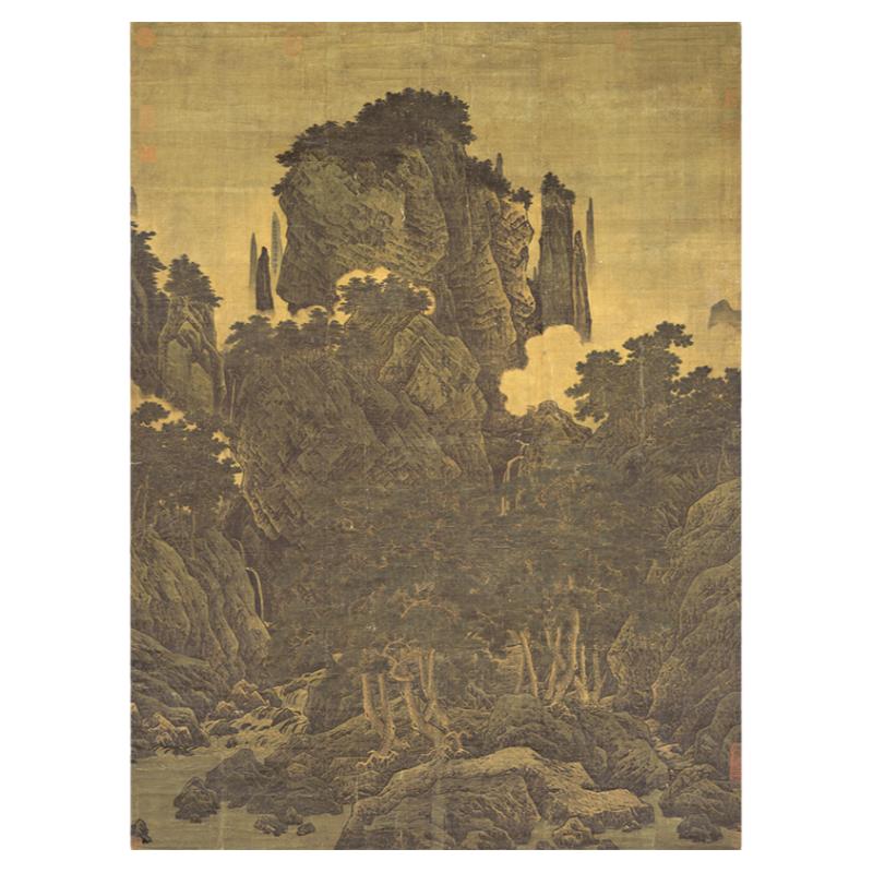 宋画李唐万壑松风图山水画高清