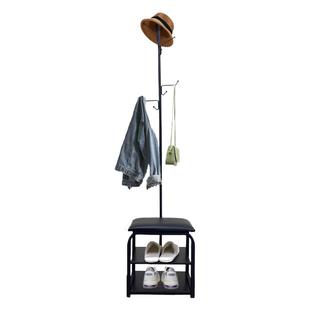 玄关换鞋凳挂衣架一体门口极窄换鞋凳挂衣置物架新款老人换鞋凳