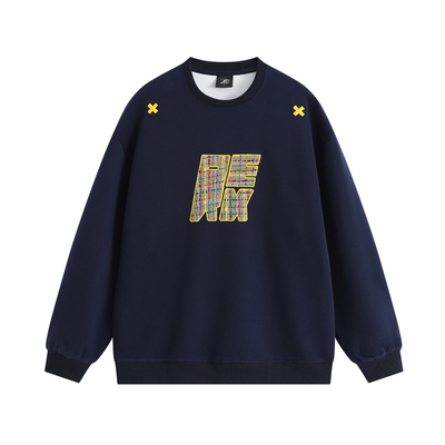 GKKRT美式复古刺绣圆领卫衣